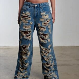 Release Jean: No stretch rigid denim, low rise, baggy leg, slouchy fit